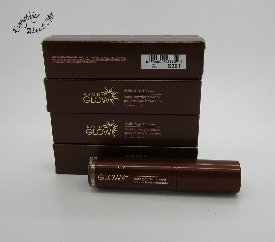 AVON Glow Shake & Go Bronzer - Loose Powder Bronzer - DEEP S301 - Lot of 4 - Image 1 of 1