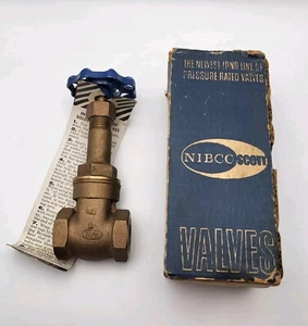 New NIBCO SCOTT T-112 BRONZE GATE VALVE 3/4" Threaded End 125 SWP / 200 WOG - Picture 1 of 12