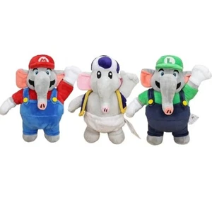 3X Elephant Mario Luigi Blue Toad Super Mario Bros Wonder Plush Toy Stuffed 8" - Picture 1 of 20