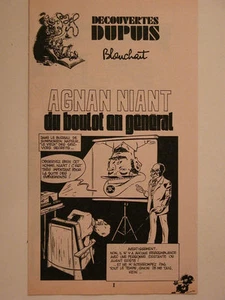 DECOUVERTE DUPUIS SPIROU SUPPLEMENT N°1963 AGNAN NIANT DU BOULOT EN GENERAL - Bild 1 von 1