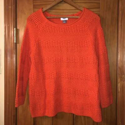 Suéter Pull On Azul Marino Antiguo Naranja Tejido Niñas Talla Grande (14) Mezcla de Algodón Foto 1 de 4