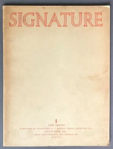 [Typography]   Oliver Simon   Signature Magazine (New Series)  No. 1  July, 1946 - Bild 1 von 12