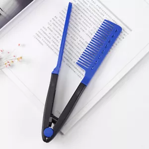 Hair Hairdressing Straightening Brush Salon Straightener V Comb Styling Folding□ - Picture 1 of 11