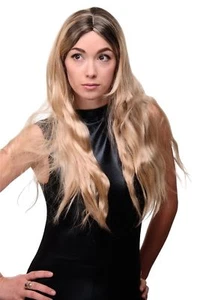 Women's Wig Long Wavy Blonde Mix Black Approaches Parting GFW1839 - Picture 1 of 4