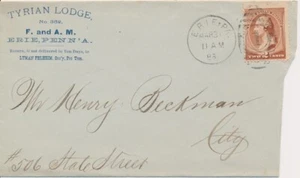 Tyrian Lodge no. 362 Free & Accepted Masons Erie PA 1888 Advertising corner cove - Picture 1 of 1