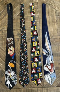 LOONEY TUNES Disney Ties Neckties Bugs Mickey Taz DISNEY BUGS Characters - Picture 1 of 18