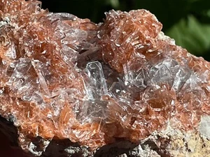 Rare Orange Celestine Geode W/Gemmy Tabular Celestine Crystals, Russia 209g - Picture 1 of 18