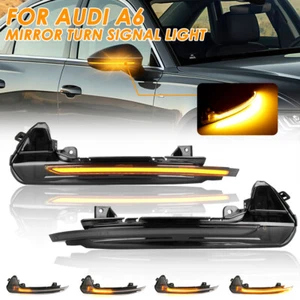 For Audi A6 4G C7 S6 2013-2017 Dynamic Blinker Side Mirror LED Turn Signal Light - Bild 1 von 12