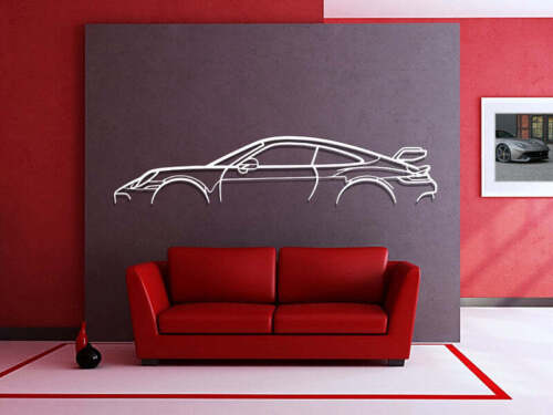 Wall Art Home Decor 3D Acrylic Metal Car Auto Poster USA 911 GT3 Model 992