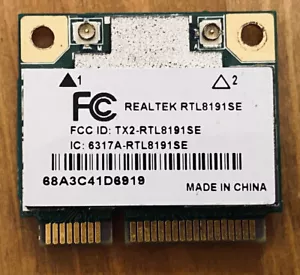 Modelo de tarjeta Wi-Fi inalámbrica RealTeK - RTL8191SE, WN6602LH V01, 68A3C41D6919 (12) - Imagen 1 de 3