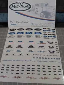 1/64 para calcomanías de tobogán acuático Hot Wheels Ford Racing Mustang ¡HECHAS EN EE. UU.! - Imagen 1 de 1