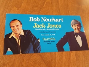 Bob Newhart Jack Jones 1978 Harrah's Reno Promi Postkarte groß - Bild 1 von 2