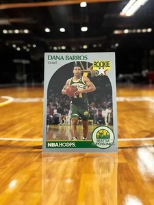 1990-91 NBA Hoops Basketball Dana Barros Rookie Card #274 Seattle SuperSonics - Picture 1 of 2