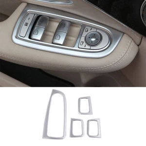For Mercedes-Benz GLC 2016-19 Silver ABS Window Lock Lift Panel Trim Frame 4PCS - Picture 1 of 10