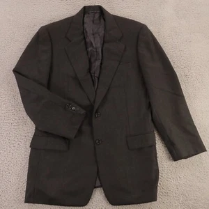 Hickey Freeman Jacket M Gray Subtle Check 100% Wool Blazer Tasmanian 40R - Picture 1 of 15