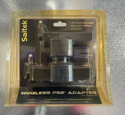 Saitek Wireless PS2 Controller Adapter New Old Stock Cracked Plastic See Read - Image 1 of 4
