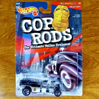 Hot Wheels Cop Rods Way 2 Fast Preto Branco K-B Brinquedos Exclusivos 1999 Indianápolis - Imagem 1 de 3