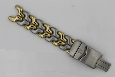 New BB0438 TAG Heuer Midsize SEL Watch Bracelet Band Clasp Part Link Gold Silver - Image 1 of 4