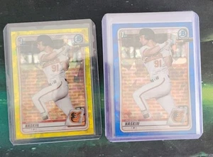 Hudson Haskin 2020 1st Bowman Chrome Sapphire Lot Of 13, Yellow /99 | Orioles - Bild 1 von 5