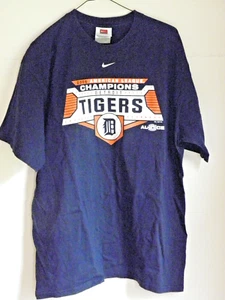 2006 DETROIT TIGERS LIGA AMERICANA CAMPEONES ALCS CAMISETA PARA HOMBRE TALLA L EQUIPO NIKE - Imagen 1 de 3