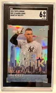 2022 Topps Chrome #HOC-13 Aaron Judge Heart Of The City SGC 6 belle carte! ๐ - Foto 1 di 2