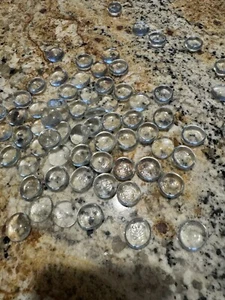 Loose Glass Beads, Arts And Crafts, Half Round, Clear, 7/8 over 2 pounds - Picture 1 of 7