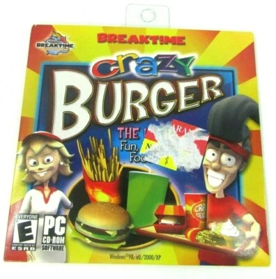 Breaktime Crazy Burger PC CD-ROM Vintage Rated E Original Sleeve NEW SEALED - Image 1 of 2