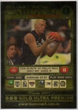 2001 AFL TEAMCOACH GOLD ULTRA PREMIUM CARD - 260 Lance WHITNALL (CARLTON) - MINT