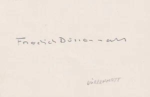 FRIEDRICH DÜRRENMATT Original Autogramm signierte Briefkarte selten - Bild 1 von 1