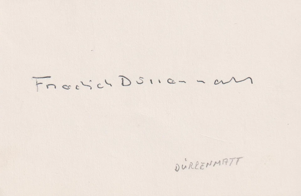 FRIEDRICH DÜRRENMATT Original Autogramm signierte Briefkarte selten - Bild 1 von 1