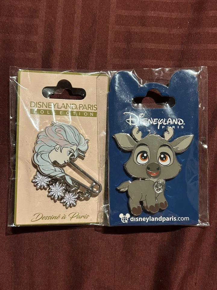 Paquete de prendedores Disneyland Paris Frozen Elsa Sven Foto 1 de 3