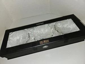 Vintage Oleg Cassini Kristallglas Diamant Schalen 3er Set Neu in Box - Bild 1 von 4