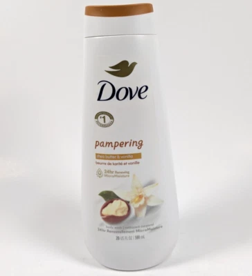Dove Pampering Shea Butter & Vanilla Body Wash 20 fl oz 24Hr Renewing Moisture - Image 1 of 2
