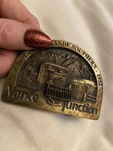 Vance Junction Rio Grande Brass Belt Buckle Rare Unused - Picture 1 of 3