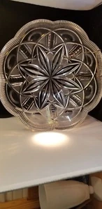 Ensalada de cristal de plomo cortado grande vintage, tazón para servir frutas - Imagen 1 de 4