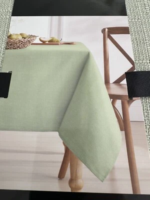 New RALPH LAUREN light green polyester TABLECLOTH 60" x  84" Oblong - Image 1 of 3