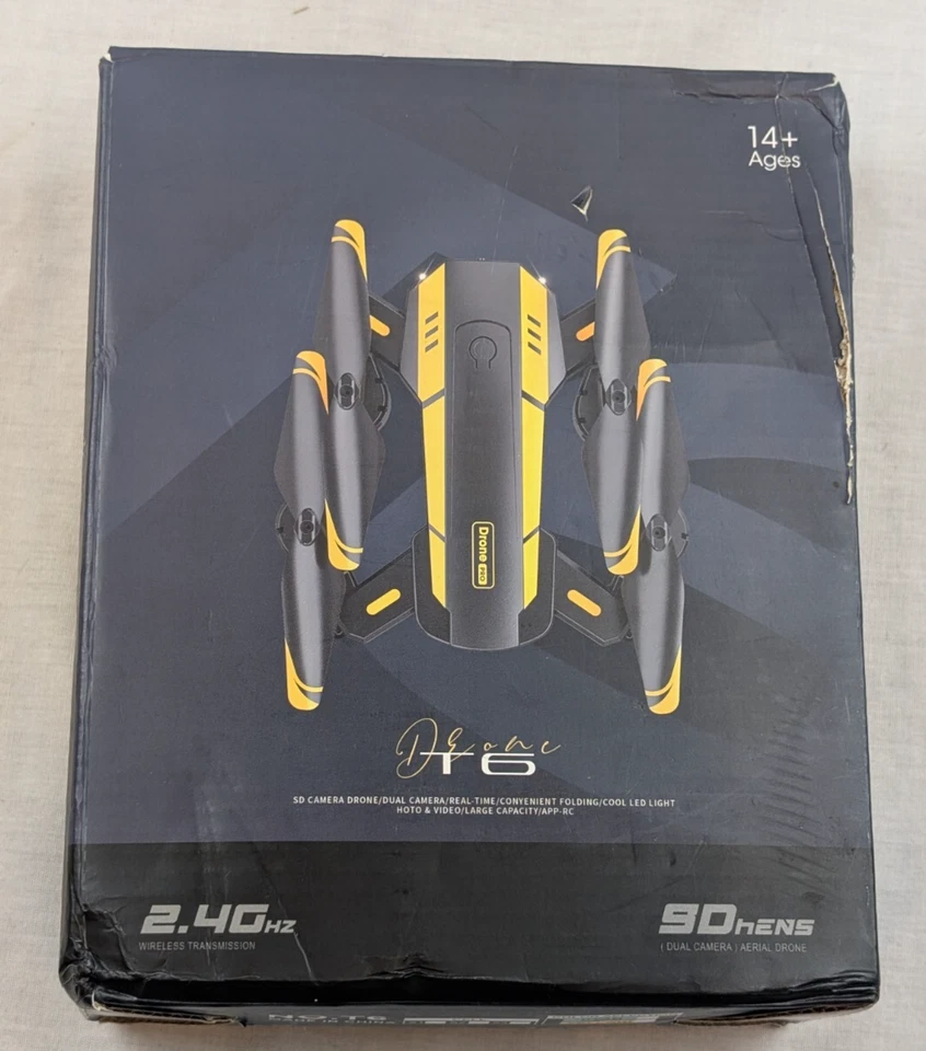 T6 Drone New In Box, Foldable, Carry Case, SD Dual Camera OPEN BOX - Image 1 of 4