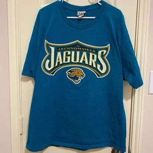 Vintage 1990s 90s Jacksonville Jaguars NFL Lee Sport Blue Men’s T-Shirt Size XL - Picture 1 of 5