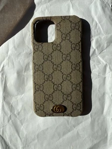 Two Gucci iphone cases: GG Supreme Monogram & Worn Leather Card Pocket Version - Picture 1 of 19