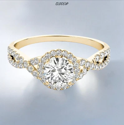 IGI Certified Lab Grown Engagement Diamond Ring 1.45 Ct Round 14K Yellow gold - Image 1 of 4