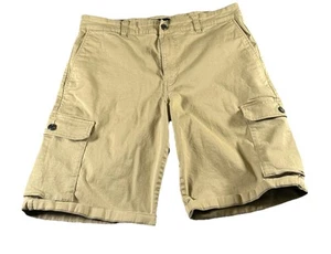 Airwalk Cargo Shorts Beige Mens 36W (measures 34”) Relaxed Fit 100% Cotton NOTE - Picture 1 of 7