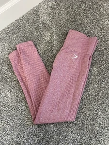 Gymshark Vital Seamless Leggings Women's Small Rose Pink High Rise Compression - Picture 1 of 3