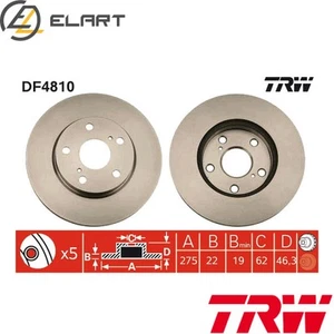 2x BRAKE DISC DF4810 FOR TOYOTA COROLLA/AURIS 1ZR-FE/FAE 1.6L 2ZR-FE/FAE 1.8L - Picture 1 of 16