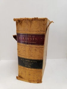 1858 Statutes of Illinois D.B. Cooke & Co's Edition - Picture 1 of 7