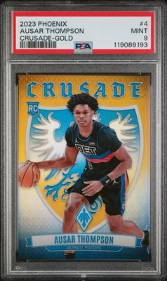 2023 PANINI PHOENIX CRUSADE GOLD #4 AUSAR THOMPSON /10 PSA 9 - Image 1 of 3