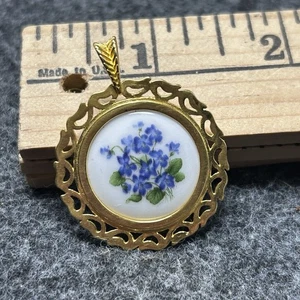 Vintage Hammersley Victorian Violet Pattern Pendant Bone China Made in England - Picture 1 of 6