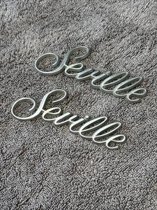 1984 Seville Fender Emblem Pair ** NEEDS NEW ADHESIVE TO INSTALL ** - Bild 1 von 9