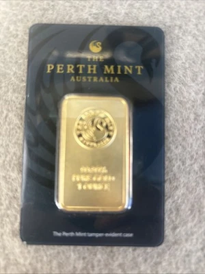 Barra de oro The Perth Mint Australia 99,99 fina en ensayo 1 oz Foto 1 de 2