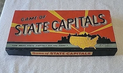 Game of State Capitals Board Game Vintage 1952 Parker Brothers Complete - Image 1 of 4