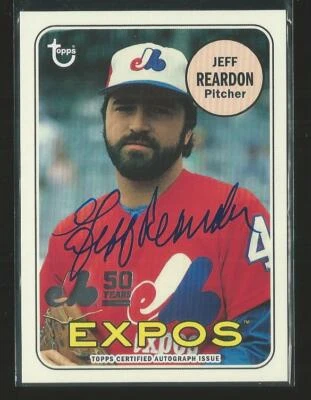 Topps Archives 2019 50 aniversario Jeff Reardon Expos en tarjeta automática rara Sp Foto 1 de 2